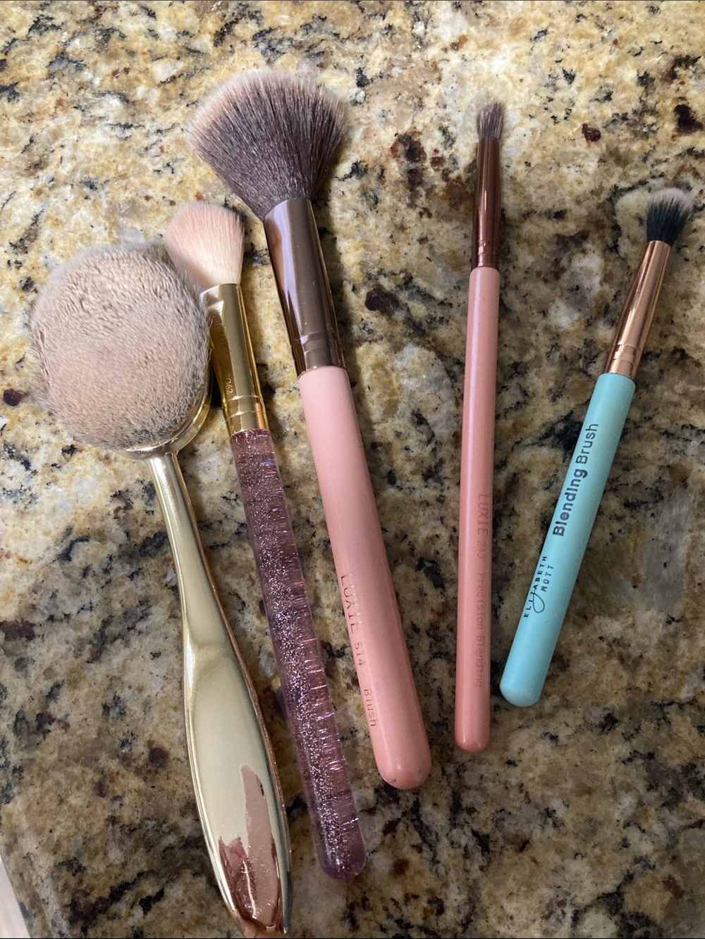 Assorted make up brushes tarte Luxie Elizabeth Mott